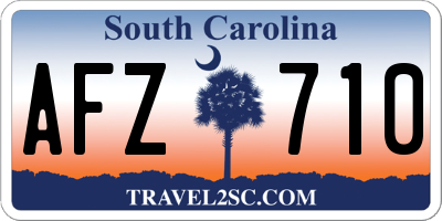 SC license plate AFZ710