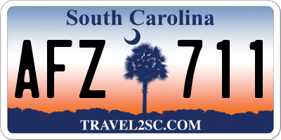 SC license plate AFZ711