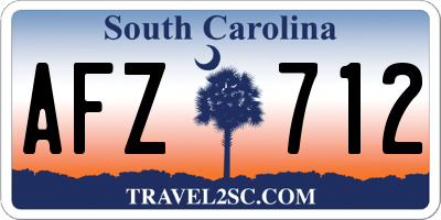 SC license plate AFZ712