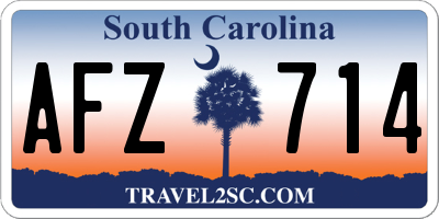 SC license plate AFZ714