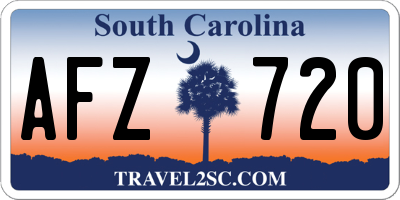 SC license plate AFZ720