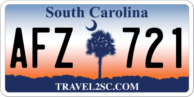 SC license plate AFZ721