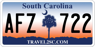 SC license plate AFZ722