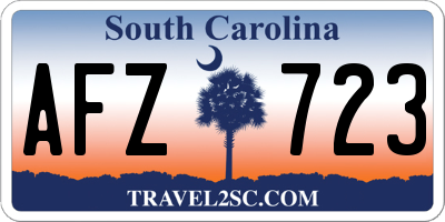 SC license plate AFZ723