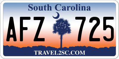 SC license plate AFZ725