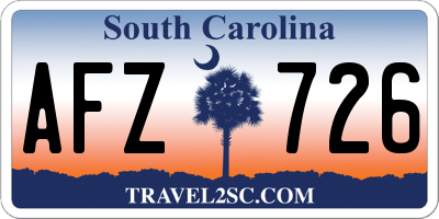 SC license plate AFZ726