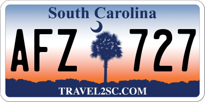 SC license plate AFZ727