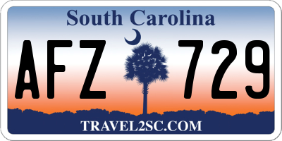 SC license plate AFZ729