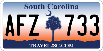 SC license plate AFZ733