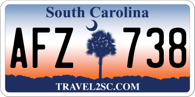 SC license plate AFZ738