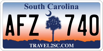 SC license plate AFZ740