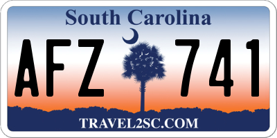 SC license plate AFZ741