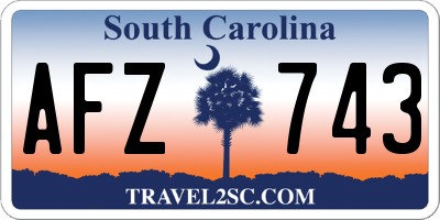 SC license plate AFZ743