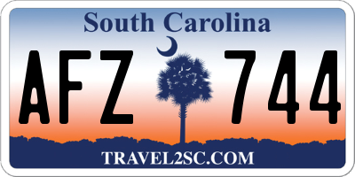 SC license plate AFZ744