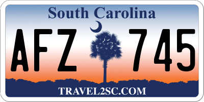 SC license plate AFZ745