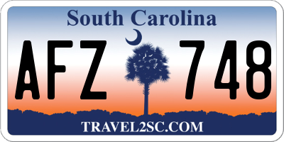 SC license plate AFZ748