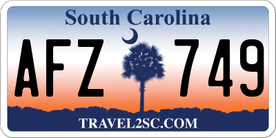 SC license plate AFZ749