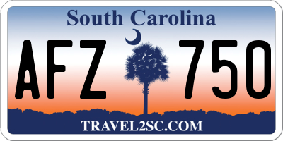 SC license plate AFZ750