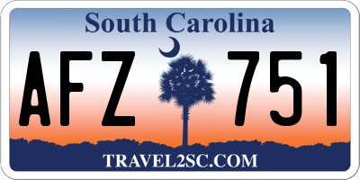 SC license plate AFZ751