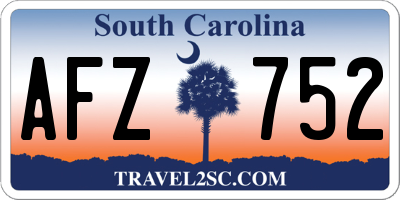 SC license plate AFZ752