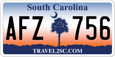 SC license plate AFZ756