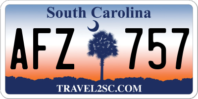 SC license plate AFZ757