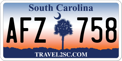 SC license plate AFZ758