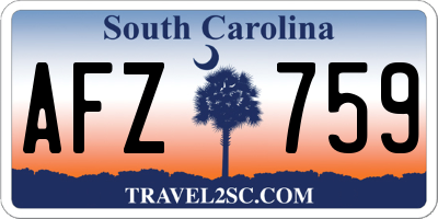 SC license plate AFZ759