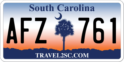 SC license plate AFZ761