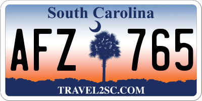 SC license plate AFZ765
