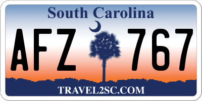 SC license plate AFZ767