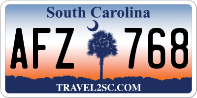 SC license plate AFZ768