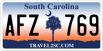 SC license plate AFZ769