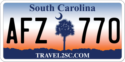 SC license plate AFZ770
