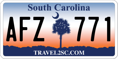SC license plate AFZ771