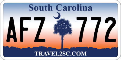 SC license plate AFZ772
