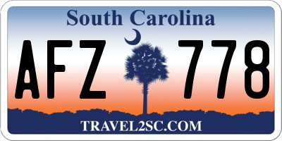 SC license plate AFZ778