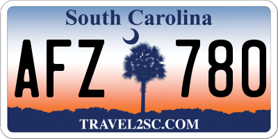 SC license plate AFZ780