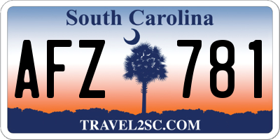 SC license plate AFZ781