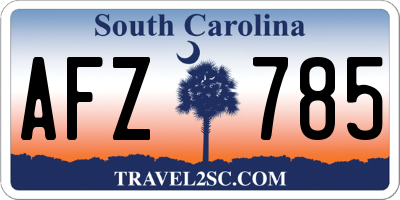 SC license plate AFZ785