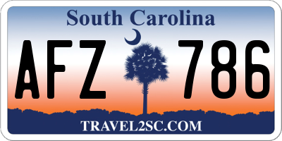 SC license plate AFZ786