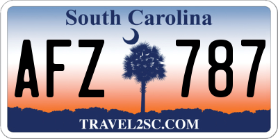 SC license plate AFZ787