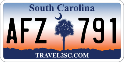 SC license plate AFZ791