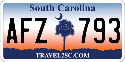 SC license plate AFZ793