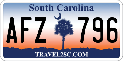 SC license plate AFZ796