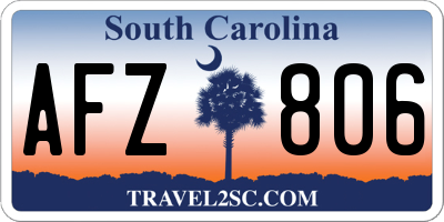 SC license plate AFZ806
