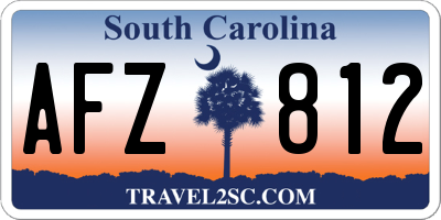 SC license plate AFZ812