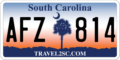 SC license plate AFZ814