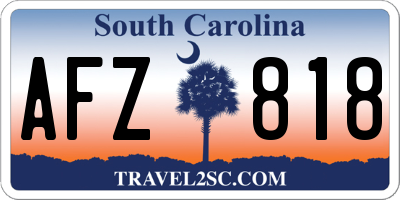 SC license plate AFZ818