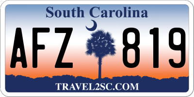 SC license plate AFZ819